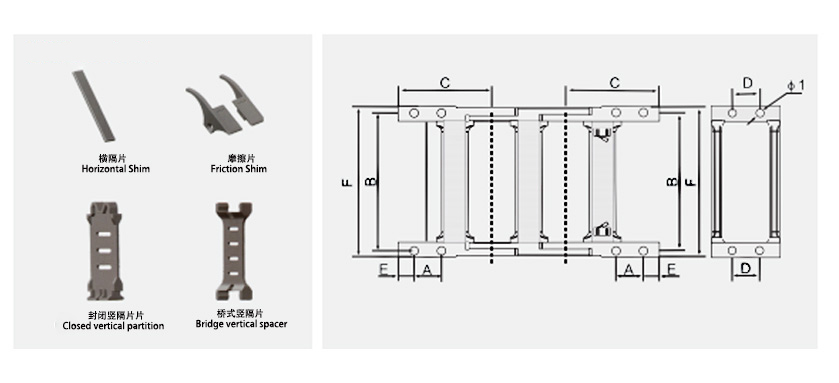 65系列强力型拖链接头安装方式